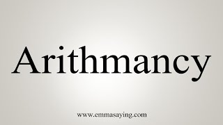 How To Say Arithmancy [upl. by Nauqan]