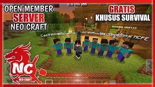 OPEN MEMBER SERVER MCPE 117  NEO CRAFT [upl. by Harold704]