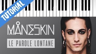 TUTORIAL Måneskin  Le Parole Lontane  Piano Tutorial con Synthesia [upl. by Gallenz822]