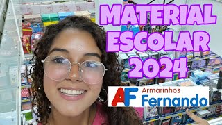 MATERIAL ESCOLAR 2024 NO ARMARINHOS FERNANDO DA 25 DE MARÇO [upl. by Ayotac]