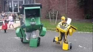 Bumblebee and Bulkhead transformer costumes [upl. by Aneetak]