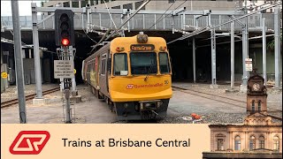 Trains at Brisbane Central Station [upl. by Ricketts]