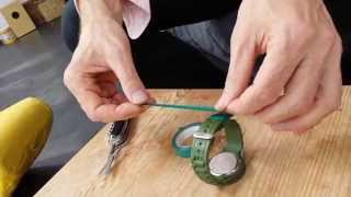 how to create a watch band replacement loop out of colored tape [upl. by Hew]