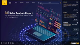 Demo Sales Analysis Report Power Bi  تقرير تحليل المبيعات عبر برنامج البور بي اي [upl. by Salomone]