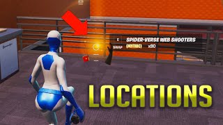 How To Get SpiderVerse Mythic Web Shooters in Fortnite Locations [upl. by Esydnac567]