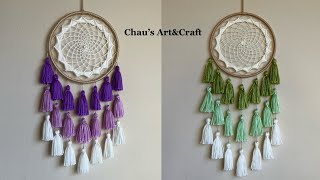 DIY Dream Catcher Wall Hanging  Home Decor Tassels  Tassels Wall Hanging  Woolen Handmade Craft [upl. by Ogdan]