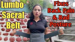 Lumbar Sacral belt  For Backache and Bad Posture issues  How to use and Benefits [upl. by Yzeerb]