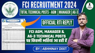 FCI Recruitment 2024  FCI Vacancy 2024  FCI AG3  FCI Manager  FCI AGM  Technical Vacancy 2024 [upl. by Ernie]