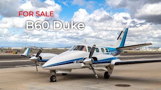 63 1979 Beech Duke For Sale  Quick Flight to Hawthorne KHHR [upl. by Anirtik272]