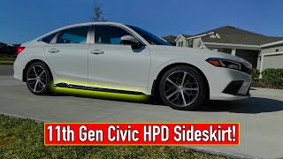 DIY HPD Side Underbody Spoiler 2023 Honda Civic 11th Gen Civic [upl. by Anawyt]