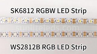 SK6812 VS WS2812B LED Strip Compare [upl. by Rahm]