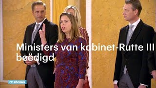 Ministers van kabinetRutte III beëdigd  RTL NIEUWS [upl. by Leonanie252]