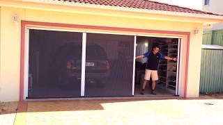 Reliable Screen Supply  Retractable Fly Screen for double garage [upl. by Annaeirb]