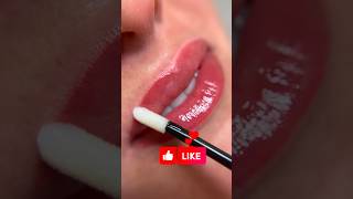 Lip blush with gloss Permanent makeup [upl. by Nedarb]