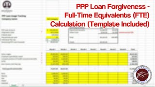 PPP Loan Forgiveness  FullTime Equivalent Employee FTE Calculation Template Included [upl. by Nolyarg]