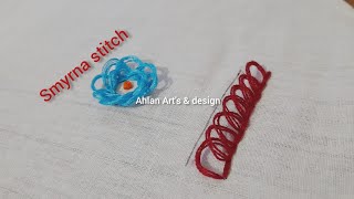 Hand embroidery tutorialSmyrna stitchEasy amp designreddit facebookhandembroiderygoogle [upl. by Reger361]