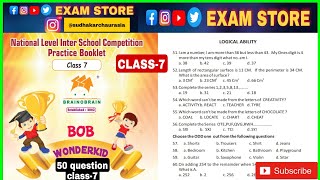 BRAINOBRAIN CLASS 7 MODEL PAPER LOGICAL ABILITY 50 QUESTION COMPLETE ANALYSIS [upl. by Nalloh]