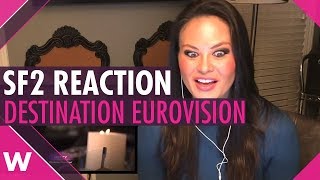 REACTION Destination Eurovision semifinal 2 in France American woman [upl. by Dhiren379]