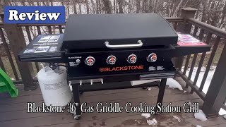 Blackstone 36 Gas Griddle Cooking Station Grill Review  Why we love this griddle [upl. by Aon]