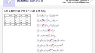 Aprender alemán Adjetivos precedidos por el artículo definido [upl. by Ettedo]