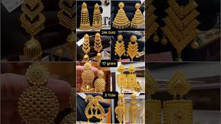 Bridal Gold Earrings design 2024 goldearrings shortvideo shorts trending vlog [upl. by Matilde701]