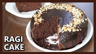 Eggless Ragi Chocolate Cake  How To Make Cake In Pressure Cooker  Healthy Ragi Cake with Jaggery [upl. by Adnwahsar]