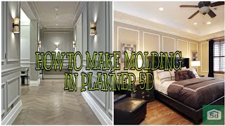 PLANNER 5D TUTORIAL HOW TO MAKE WALL MOLDING  INTERIOR DESIGN [upl. by Samford]