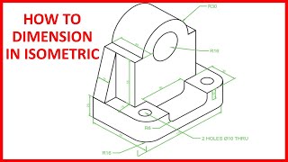 HOW TO DIMENSION IN ISOMETRIC IN AUTOCAD [upl. by Nossyla]