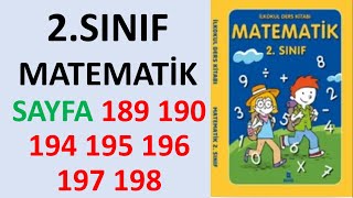 2SINIF MATEMATİK DERS KİTABI SAYFA 189 190 194 195 196 197 198 [upl. by Hescock]