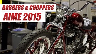 Coolest Bobbers Choppers and Custom Motorcycles of AIMExpo 2015 [upl. by Ademordna]