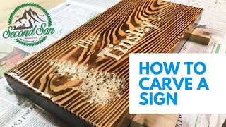 How to Make a Wood Sign with Words and No GuideStencil  DIY GIFT IDEA [upl. by Leoj]