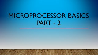 Microprocessor Basics Part 2  8085 Microprocessor  Microprocessor Concept [upl. by Ysnil865]