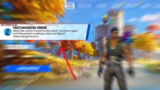 matchmaking error weird we couldnt connect to the match you can try again Fortnite Error Solved [upl. by Ateikan751]