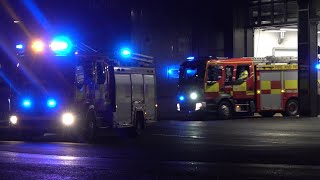 Basingstoke Fire Station DOUBLE Turnout to Road Traffic Collision with LIGHTS  SIRENS [upl. by Questa338]