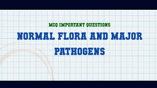 Normal Flora and Major Pathogens MCQ Questions [upl. by Tloc]