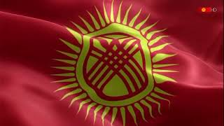 Kyrgyzstan national anthem with new flag  Гимн Кыргызстана с новым флагом [upl. by Ettenor664]