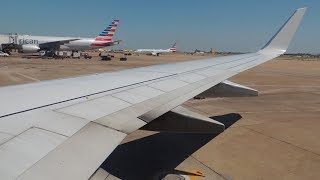 American Airlines Boeing 737800 N937NN push back start up and takeoff from DFW [upl. by Immot]