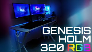 Genesis Holm 320 RGB  białe biurko dla graczy [upl. by Sparkie242]