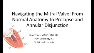 Navigating the Mitral Valve From Normal Anatomy to Prolapse and Annular Disjunction [upl. by Bay]