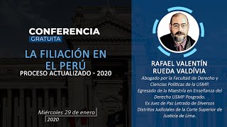 La Filiación en el Perú Proceso actualizado  2020 [upl. by Marybella]