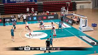 Sasa Ciani Slovenia 2003 206 cm Dunk vs Russia [upl. by Eynttirb]