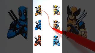 Deadpool Connect Line Puzzle Matching Game 🎯 Easy DIY Idea shorts art deadpool [upl. by Notsud]