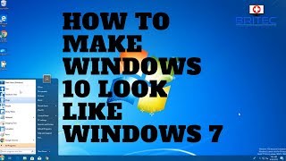 How to Make Windows 10 Look Like Windows 7 [upl. by Adolfo689]