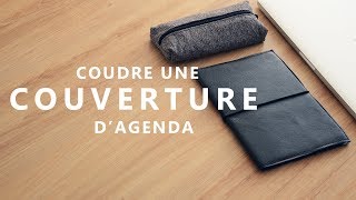 COUDRE UNE HOUSSE DAGENDA EN SIMILI  TUTO RENTRÉE [upl. by Ettolrahs394]