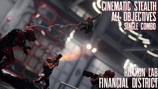 Miles Morales PS5  Roxxon Lab Financial District ᛃᛃ Cinematic stealth  All objectives [upl. by Enala957]