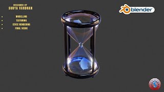 HOURGLASS TIMER 3D MODELLING  EEVEE RENDERING  BLENDER 2 9 [upl. by Helsell]