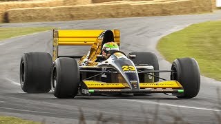 1992 Minardi M191B F1 w Lamborghini 35L V12 Engine in action at FoS 2019 [upl. by Anaihk]