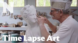 See a sculptor recreate Antonio Canova’s “Venus” stepbystep from clay to marble  Time Lapse Art [upl. by Delaryd]