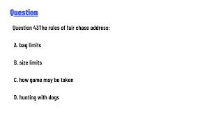 The rules of fair chase address [upl. by Gish647]