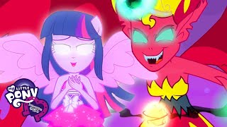 Equestria Girls  The Elements of Harmony Defeat Sunset Shimmer  MLP EG Movie [upl. by Einnod]